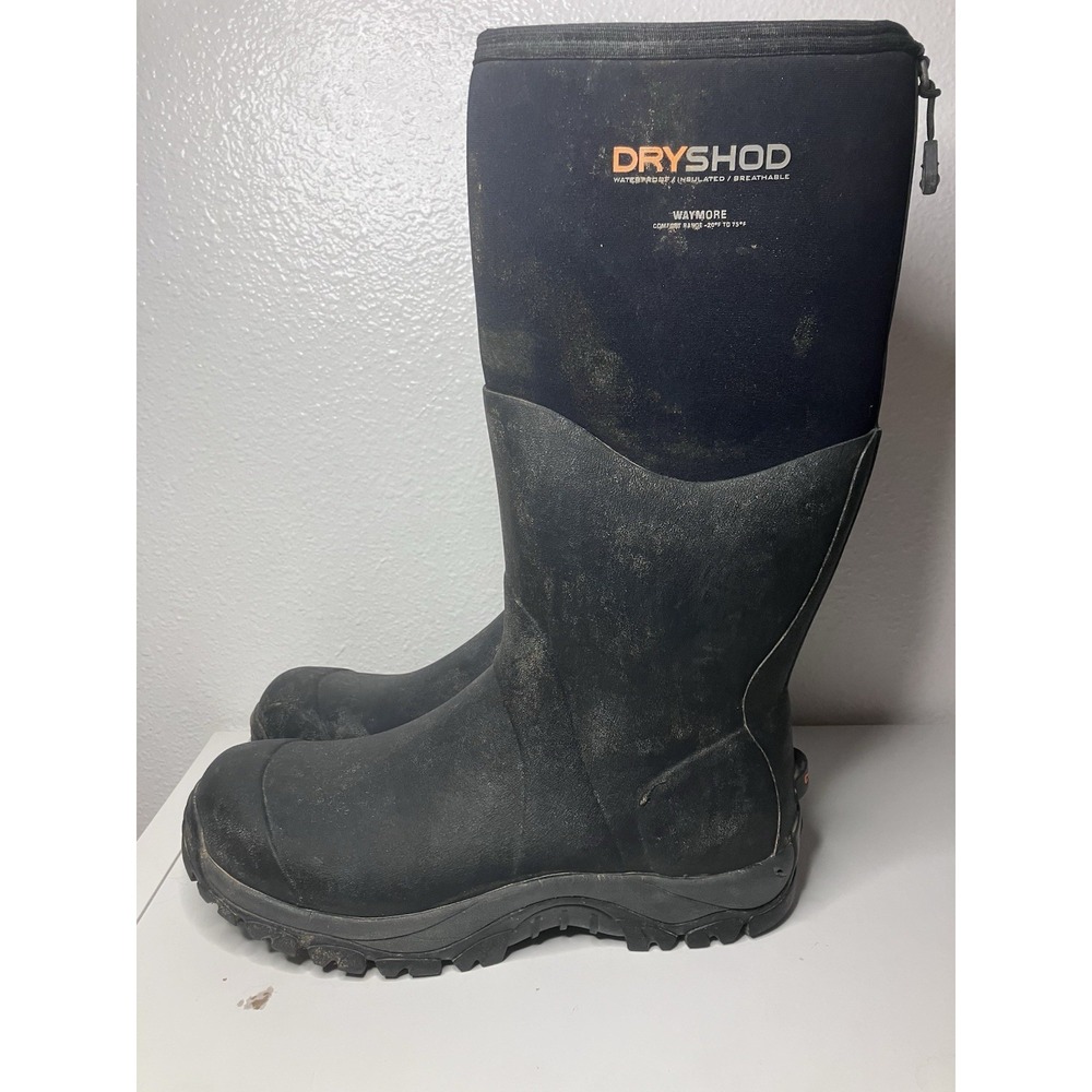 Dryshod Waymore Waterproof Work Boots Black Mens Size 13 Insulated Breathable‎